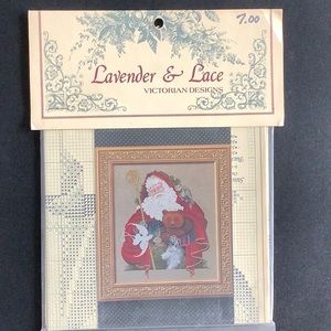 Lavender & Lace vintage cross stitch pattern